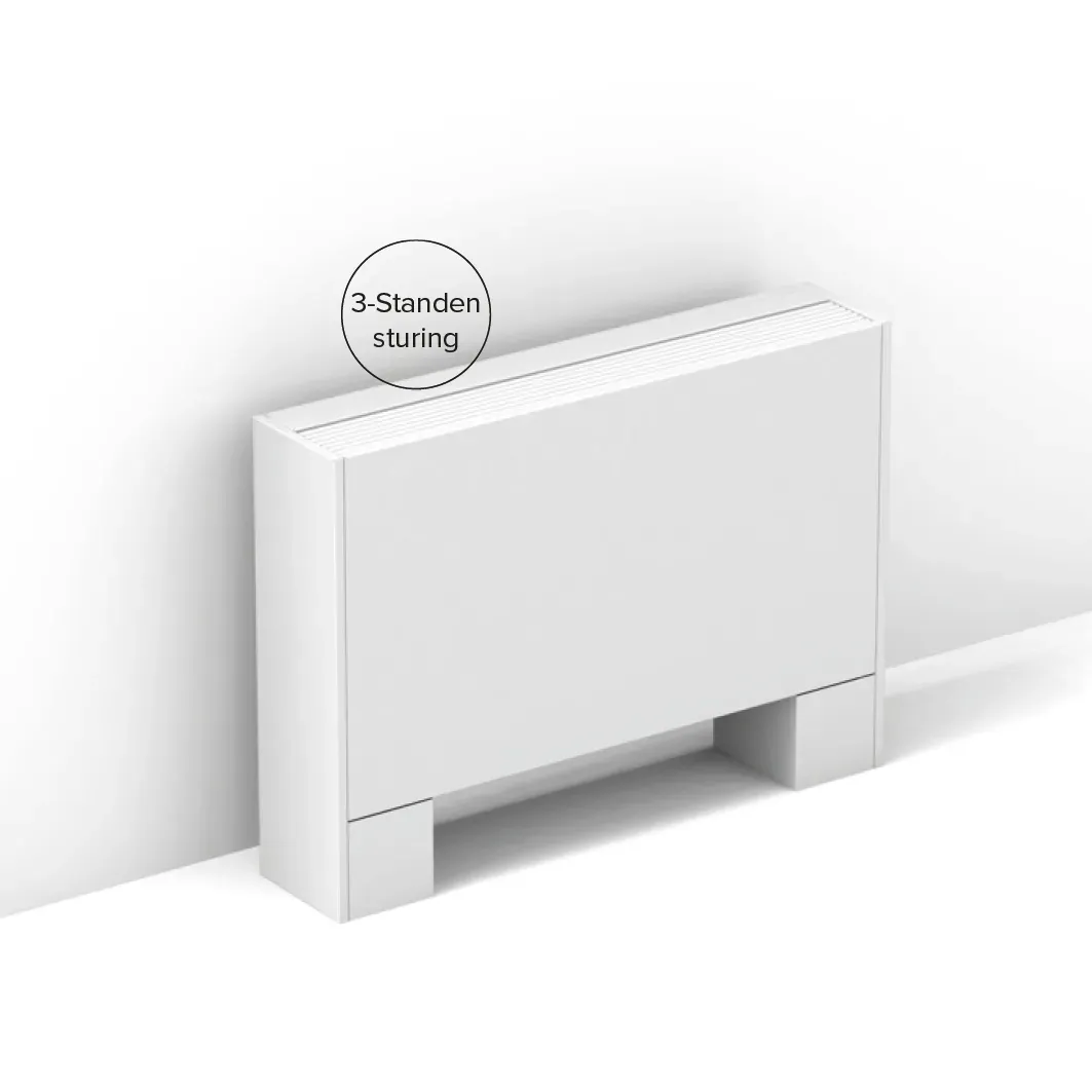 Jaga - Briza 22 Vrijstaand - 3 standenregeling - 2 Pijps - 630x1100mm - 8533 Watt - Zandstraalgrijs